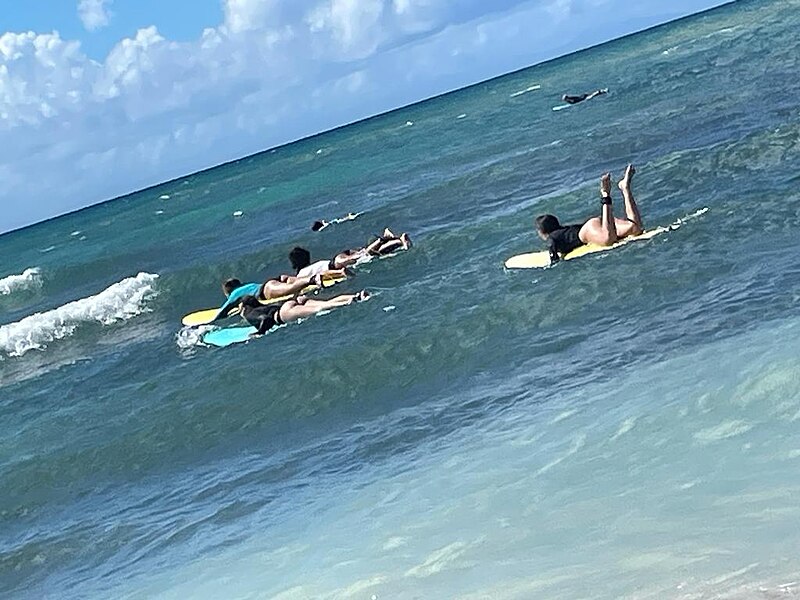 File:Surfeuses à la plage de Gros Sable (Guadeloupe).jpg