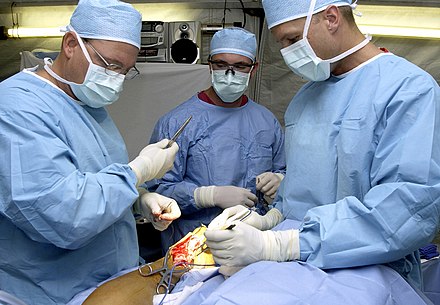 Surgeons in an operating room
