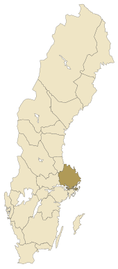 Lage von Uppland in Schweden