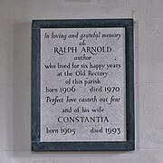 Swerford, St. Mary's Church, The Arnold memorial plaque - geograph.org.uk - 5424315.jpg