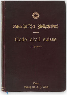 Swiss Civil Code codified law ruling in Switzerland