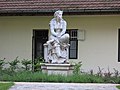 A Száva-szobor eredetije az egykori Danubius kútról (a Kálvin tér 9. szám alatti ház udvarán található)