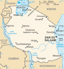 Description de l'image Tanzania CIA map.gif.