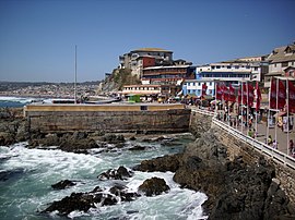 Die Terrasse von Cartagena vom Altar der Virgen de Los Suspiros aus gesehen