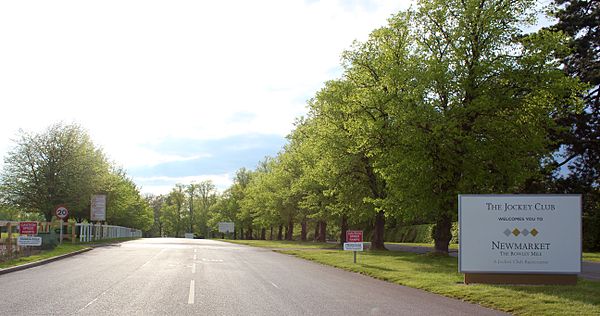 The Rowley Mile entrance, Newmarket, UK