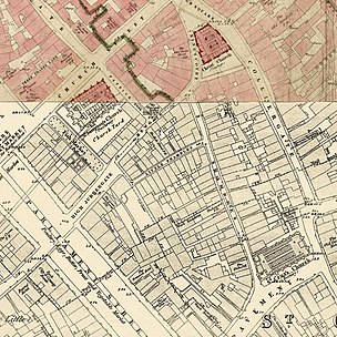 Little Shambles seen on an 1852 map The Shambles 1852 Map.jpg