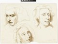 Three sketches of a mature woman's face RMG PY5990.tiff