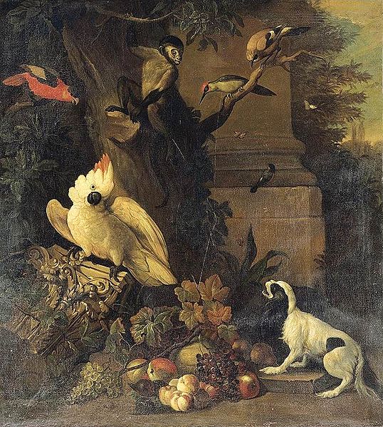File:Tobias Stranover - A Monkey, a Dog and Various Birds in a Landscape - WGA21874.jpg