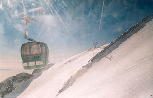 Tochal Telecabin, gondola lift for skiers and other visitors to Tochal Tochal-telecabin.jpg