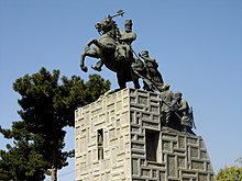 Statue of Nader Shah Afshar, the founder of Afsharid Empire, at his tomb in Mashhad. Tomb of Nader Shah.JPG