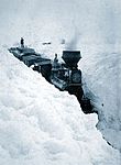 On March 29, 1881, snowdrifts in western Minnesota were larger than locomotives..