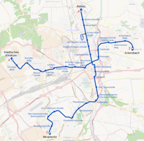 Illustratieve afbeelding van het tramgedeelte van Zwickau