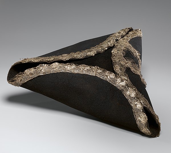 Italian tricorne hat, mid-18th century