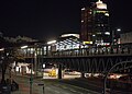 U-Bahnhof Baumwall at Night as seen from Speicherstadt.jpg