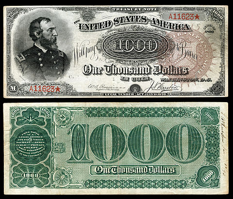 $1,000 (1890) George Meade.