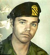 US Army soldier from Recon Platoon-2nd Bn 8th Cav Regt-1st Cav Div wearing black beret-1970.jpg