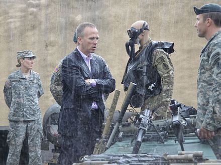 Carson visiting with Green Berets at Fort Bragg