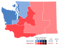 United States House of Representatives Election (Washington) - Winning party vote by district