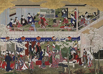 Utamaro (c. 1788–91) Yoshiwara no Hana.jpg