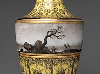 Detail, vase with scenes of storm at sea, pair of the last.