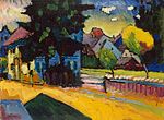 Vassily Kandinsky, 1908 - Veduta di Murnau.jpg