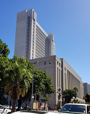 Western Cape Provincial Parliament (2018) (cropped wo cars).jpg