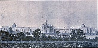 The hospital in 1897 Westgreen Asylum, Liff, 1897.jpg