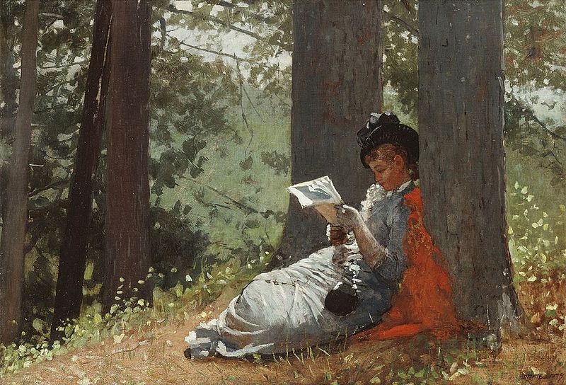 File:Winslow Homer - Girl Reading Under an Oak Tree (1879).jpg