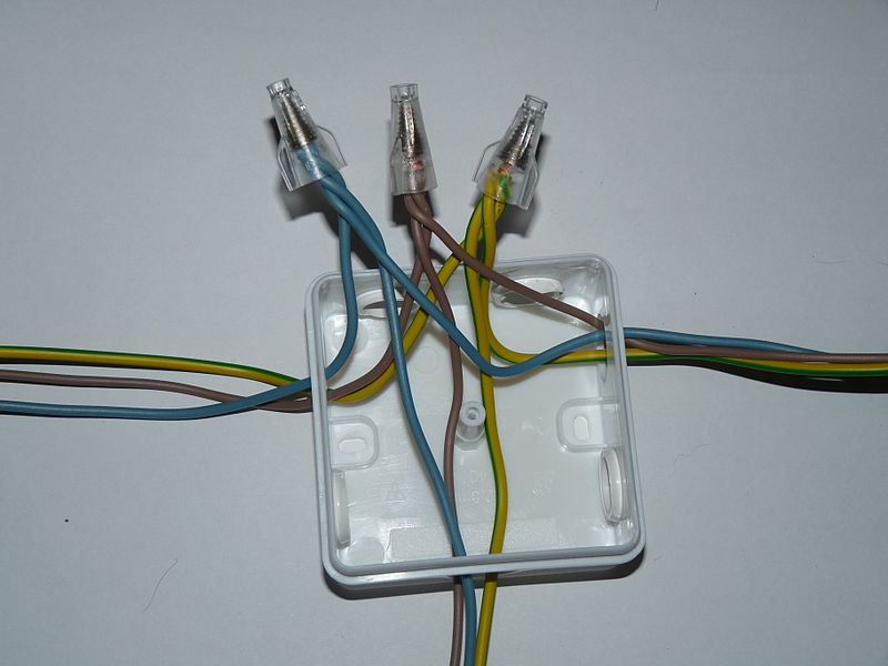 File:Wire nuts and junction box.JPG