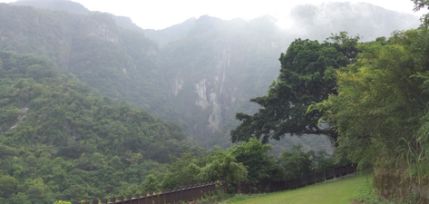 Remote view of waterfall