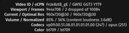 A YouTube video statistics with VP9 video codec and Opus audio codec YouTube VP9 video with Opus audio stat screenshot.png