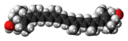 Zeaxanthin molecule spacefill