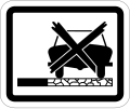 Zusatzschild 744 Haltverbot auch auf dem Seitenstreifen (Symbol) (300 × 250 mm)