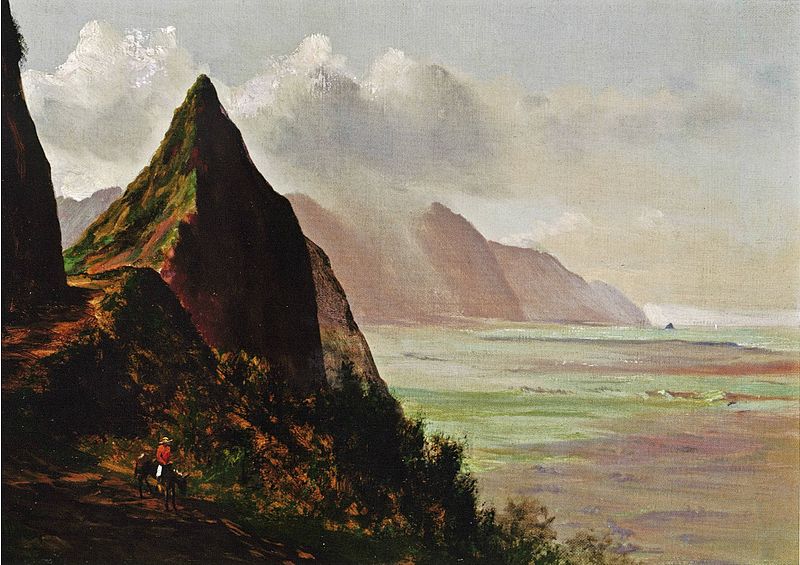 File:'View of the Pali', oil on canvas painting by Jules Tavernier, c. 1886, HAA.JPG