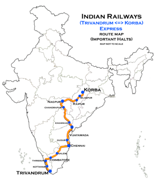 <span class="mw-page-title-main">Thiruvananthpuram–Korba Express</span>