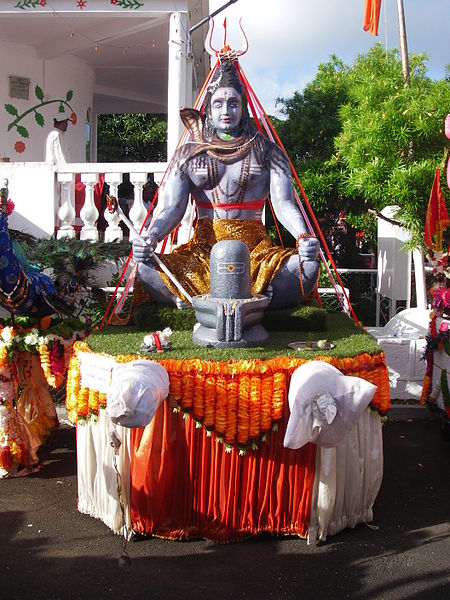 Meditating Shiva statue on Maha-Shivaratri