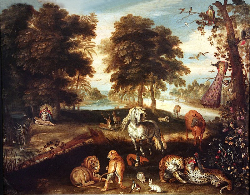 Brueghel Ältere: Le paradis terrestre. impression d'art, Tableau sur toile