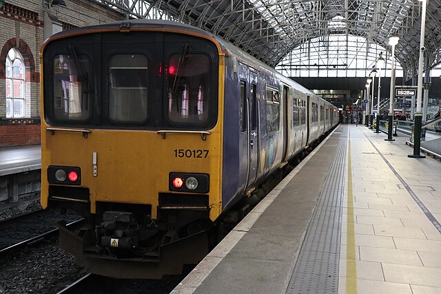 Northern Class 150 at Manchester Piccadilly in 2024