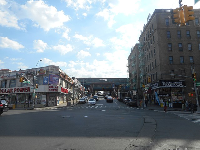 Jerome Avenue at 167th Street. The subway station up the road is one block east over River Avenue.