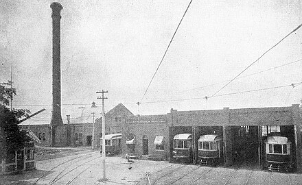 Akron, Bedford and Cleveland Railroad shops at Cuyahoga Falls, 1899