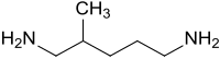 Structural formula of 2-methyl-1,5-diaminopentane