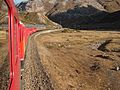 Southbound local train between Morteratsch and Berninapass