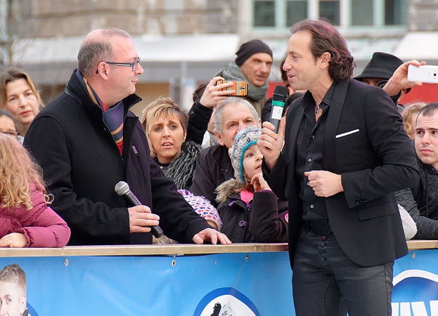 Damien Meslot (député-maire de Belfort) et Philippe Candeloro.