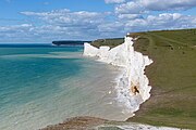 The Seven Sisters cliffs in Somerset, England.