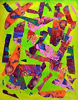 Aleš Lamr: Uvnitř barev (2013), kombinovaná technika