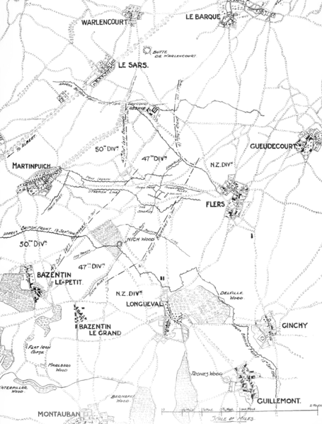 File:47th Division attack on Eaucourt l'Abbaye, Somme October, 1916.png