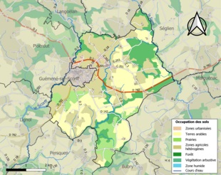 Mappa a colori che mostra l'uso del suolo.