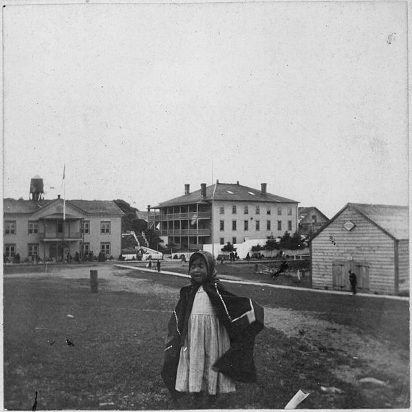 File:A Bashful little Indian girl at Sitka. - NARA - 297231.jpg