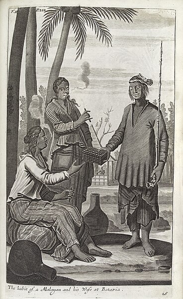 File:A Malay and his wife at Batavia (Jakarta) Wellcome L0038163.jpg