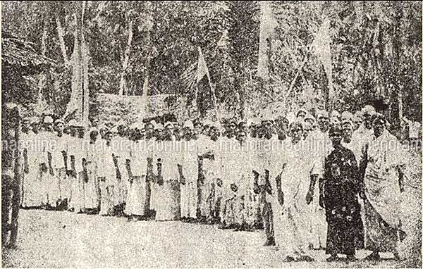 A protest march during Vaikom Satyagraha